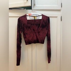 Burgundy Crop Top